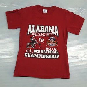 Alabama Crimson Tide Shirt Mens Small Red Spell Out College Football Champions